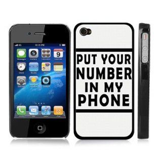 Put Your Number In My Phone Youtube Prank Snap On Cover w/ Black Hard Carrying Case for iPhone 4/4S: Cell Phones & Accessories