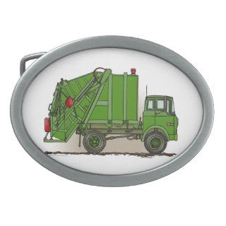 Garbage Truck Green Belt Buckle