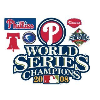 Fathead 2008 World Series Champs Philadelphia Phillies Logo Wall Decal : Sports Fan Wall Banners : Sports & Outdoors