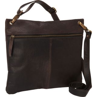 Sharo Leather Bags Womens Dark Brown Cross Body Bag