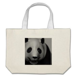 Black and white panda bear canvas bags