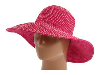 San Diego Hat Company RBL205 Ribbon Crusher Hat with Ticking Sun Hat Fuchsia