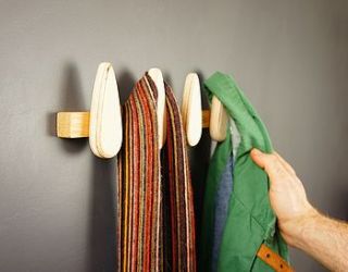 light oak wooden coat rack by obe & co design