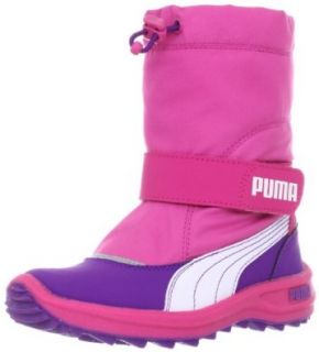 Puma Grip X Kids 353635, Unisex   Kinder Stiefel, Pink (amaranth purple magenta w 01), EU 20 (UK 4) (US 5): Schuhe & Handtaschen