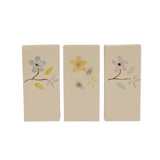 3 Keramik Wasser   Verdunster Luftbefeuchter fr Heizung / Flachheizkrper mit Blumenmotiv / Frhlingsblumen: Küche & Haushalt