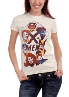 Marvel Comics   Girls X Men Portraits T Shirt In Vintage White, Size: XX Large, Color: Vintage White: Clothing