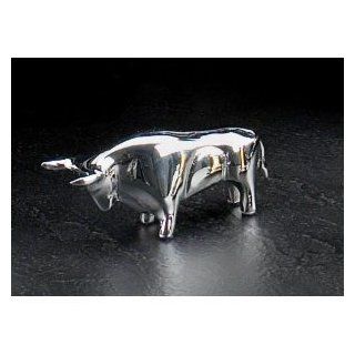 Brass, Chrome Plated, Bull Paperweight  Figurine: Toys & Games