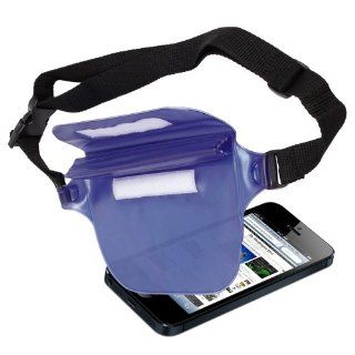 DURAGADGET Extra Secure Waterproof Protective Pouch For The New Apple iPhone 5 Mobile Phone   With Adjustable Waist Strap & Re sealable Water Tight Fastening With Added Velcro Flip Top For Added Safety   In Cool Electric Blue   Great for Canoeing, Swim
