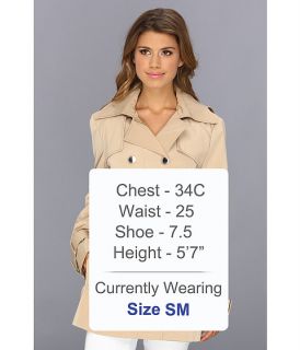 Calvin Klein Belted Trench Coat w/ Removable Hood CW442840 Khaki