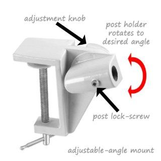 Magnifier Lamp Work Light Mounting Bracket Clamp   Choose from 4 Styles Mount style: Adj. angle clamp   Desk Lamps  