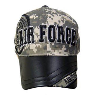 US AIR FORCE DIGITAL CAMOUFLAGE BLACK BILL CAP HAT ADJ : Sports Fan Baseball Caps : Sports & Outdoors