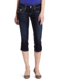 Jolt Juniors Denim Capri Pant, Platinum, 3 at  Womens Clothing store: Jeans