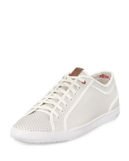 Low Top Leather Sneaker, White