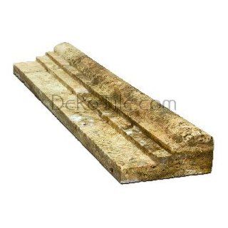 Scabos Travertine Double Ogee Chair Rail   Stone Tiles  