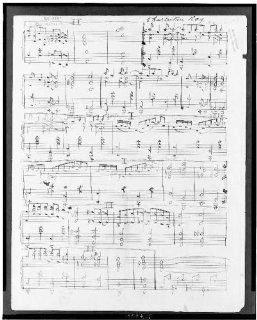 Photo: Charleston rag, sheet music, notes, composer manuscript, lines, Eubie Blake, c1917   Prints