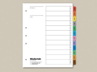 Monthly Index tabs (January   December) : Office Products