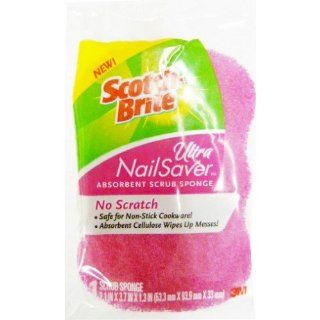 Scotch Brite 3m No Scratch Nailsaver Absorbent Scrub Sponge (Pack of 6): Everything Else