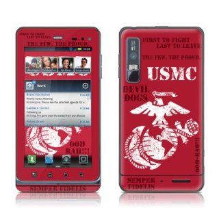 Semper Fi Design Protective Skin Decal Sticker for Motorola Droid 3 Cell Phone: Cell Phones & Accessories