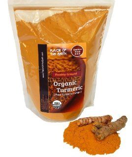 Flavor Of The Earth Organic Turmeric (Curcumin) Powder 1lb   Ultra Pure Freshly Ground and Immediately Packed in our Re sealable Flavor Pouch : Turmeric Spices And Herbs : Grocery & Gourmet Food