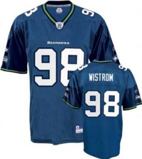 Grant Wistrom Blue Reebok NFL Replica Seattle Seahawks Jersey   X Large : Athletic Jerseys : Clothing