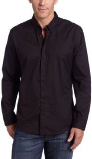 Calvin Klein Sportswear Mens Slim Fit Dobby Woven Shirt, Black, X Large at  Mens Clothing store