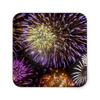 Fireworks (8) square sticker