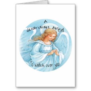 A Guardian Angel Blank Greeting Card