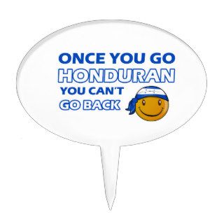 Honduran smiley designs cake topper