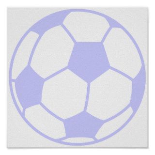 Lavender Blue Soccer Ball Print