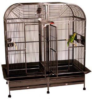 Piilani Plantation Bird Cage   White   Double Divider   Keeps : Birdcages : Pet Supplies