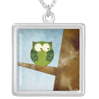Cute Green Owl Necklace