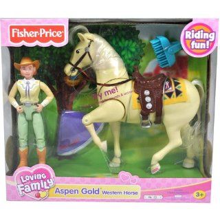 Fisher Price Loving Family Western Horse   Aspen Gold: Toys & Games