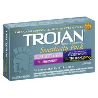 Trojan Sensitivity Pack Lubricated Latex Condoms