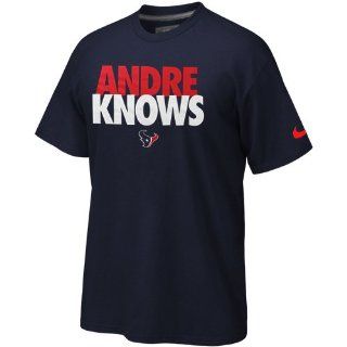 Nike Houston Texans Andre Knows T Shirt   Navy Blue : Sports Fan Apparel : Sports & Outdoors