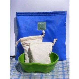 Warmables Cherry Pit Adult's Lunch Kit   Keeps food warm 4 6 hours Heat cherry pit bags, pop into pouch with food container & seal (Blue) Kitchen & Dining