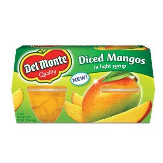 Del Monte Diced Mangos In Light Syrup   Pack Of 6 : Maple Syrups : Grocery & Gourmet Food