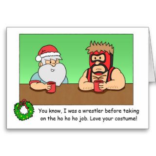 Funny Christmas Card: Santa's Job Experience