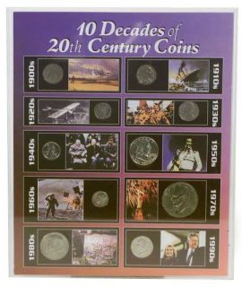 Set of 10 20th Century Commemorative Coins  —