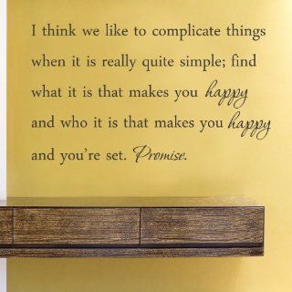 I think we like to complicate things when it is really quite simple Vinyl Wall Decals Quotes Sayings Words Art Decor Lettering Vinyl Wall Art Inspirational Uplifting   Wall Decor Stickers