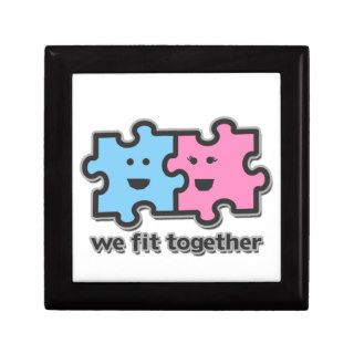 We Fit Together Puzzle Pieces Keepsake Boxes