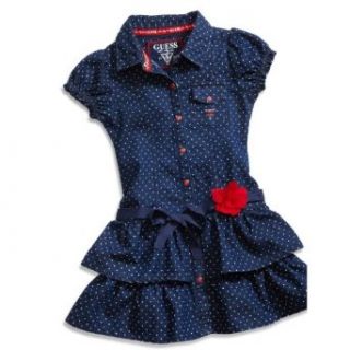 Guess Little Girls Sash Denim Dress: Clothing