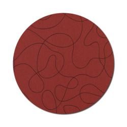 Dasco Charade Red Round Place Mats (Set of 4) Table Linens