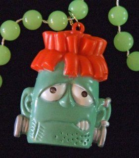 Halloween Flashing Eyes Makes Noise Frankenstein Mardi Gras Beads New Orleans Lousianna Party Toys & Games