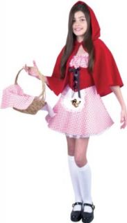 Childs Short Little Red Riding Hood Costume Size Youth Large Clothing