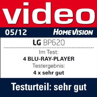 LG BP620 3D Blu ray Player (Smart TV, DLNA, WLAN, HDMI, Upscaler 1080p, USB) schwarz: Heimkino, TV & Video