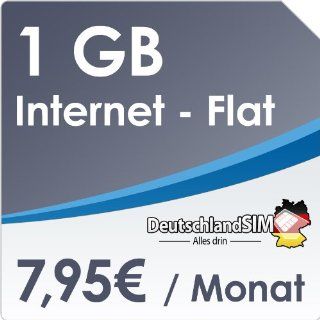 DeutschlandSIM Data 1 GB Flatrate   Monatlich kndbar: Elektronik