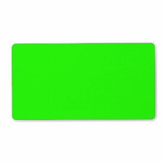 Neon Green Light Bright Fashion Color Trend 2014 Custom Shipping Labels