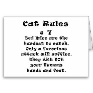 Cat Rules Number 7 Cards