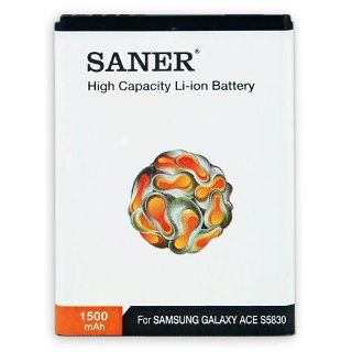 SANER 1500mAh rechargeable Li ion Akku(Batterie/Battery) for Samsung Galaxy ACE S5830   Extra Long Life,Compatible with Samsung Galaxy GIO/S5670, Galaxy Fit/B7510.: Elektronik