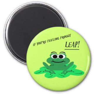 Cute Cartoon Frog Motivational Magnet